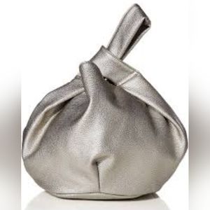 The drop silver metallic handbag NWOT